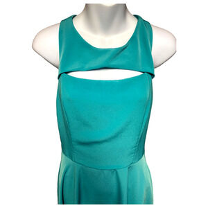 Turquoise Racer Back Dress by Lush Open Zipper Back Size Large